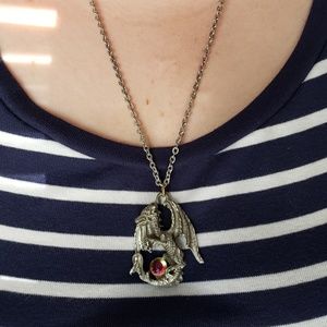 Fable Pewter Dragon necklace
